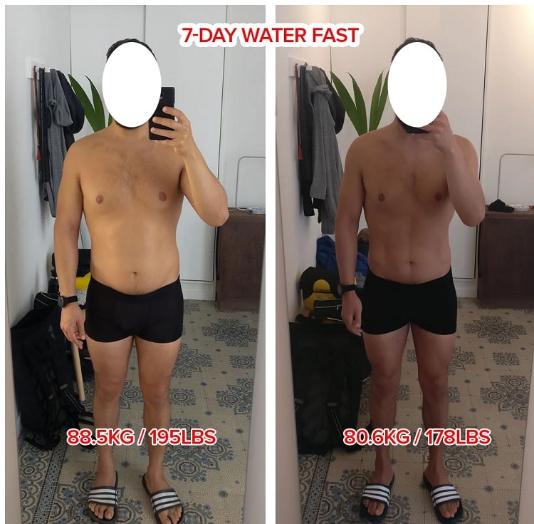 7-Day Water Fast Results: Before and After