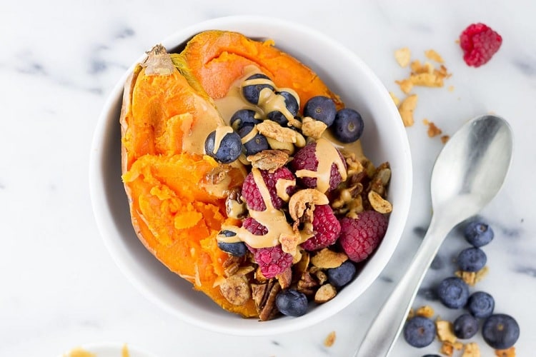 Baked Sweet Potato with Nut or Seed Butter