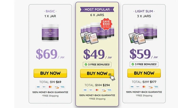 Price of Purple Burn Pro
